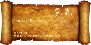 Fuchs Martin névjegykártya