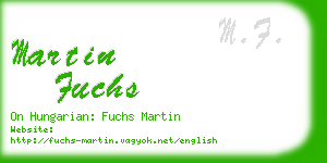 martin fuchs business card